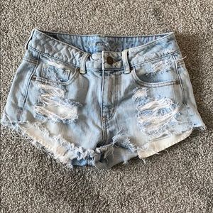 American Eagle High Rise jean shorts